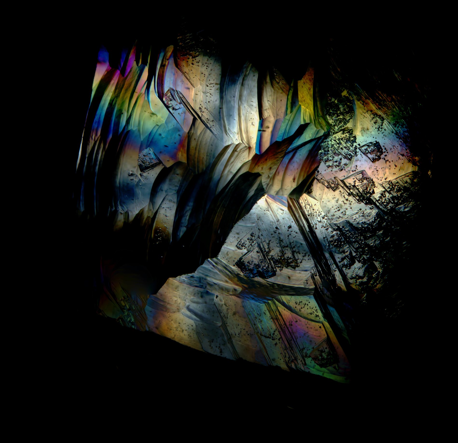 Photomicrograph of a gemstone microcosm